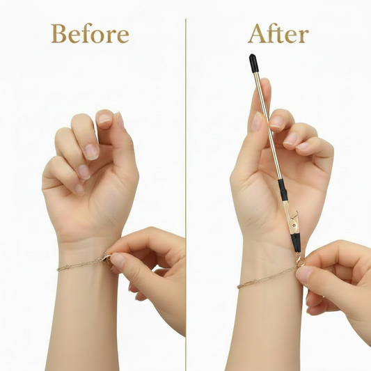 Before & After - Fingers Holding Tool