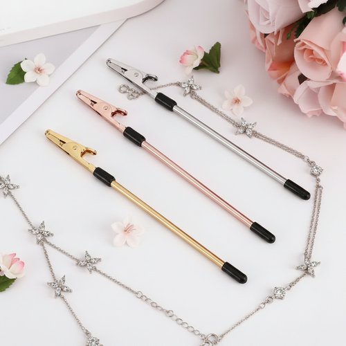 Gold, Rose Gold & Silver Jewellery Helper Tools - White Background