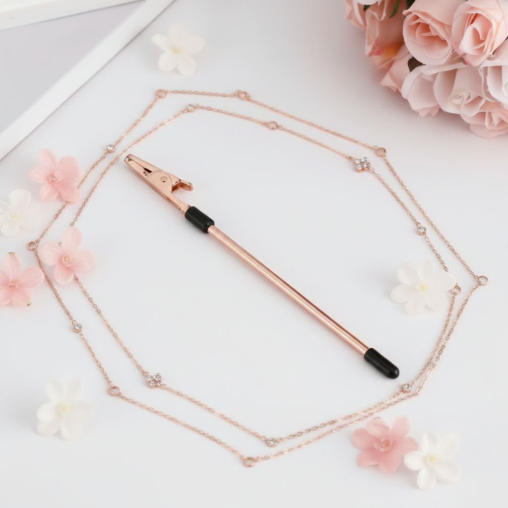 Rose Gold Jewellery Helper Tool - White Background